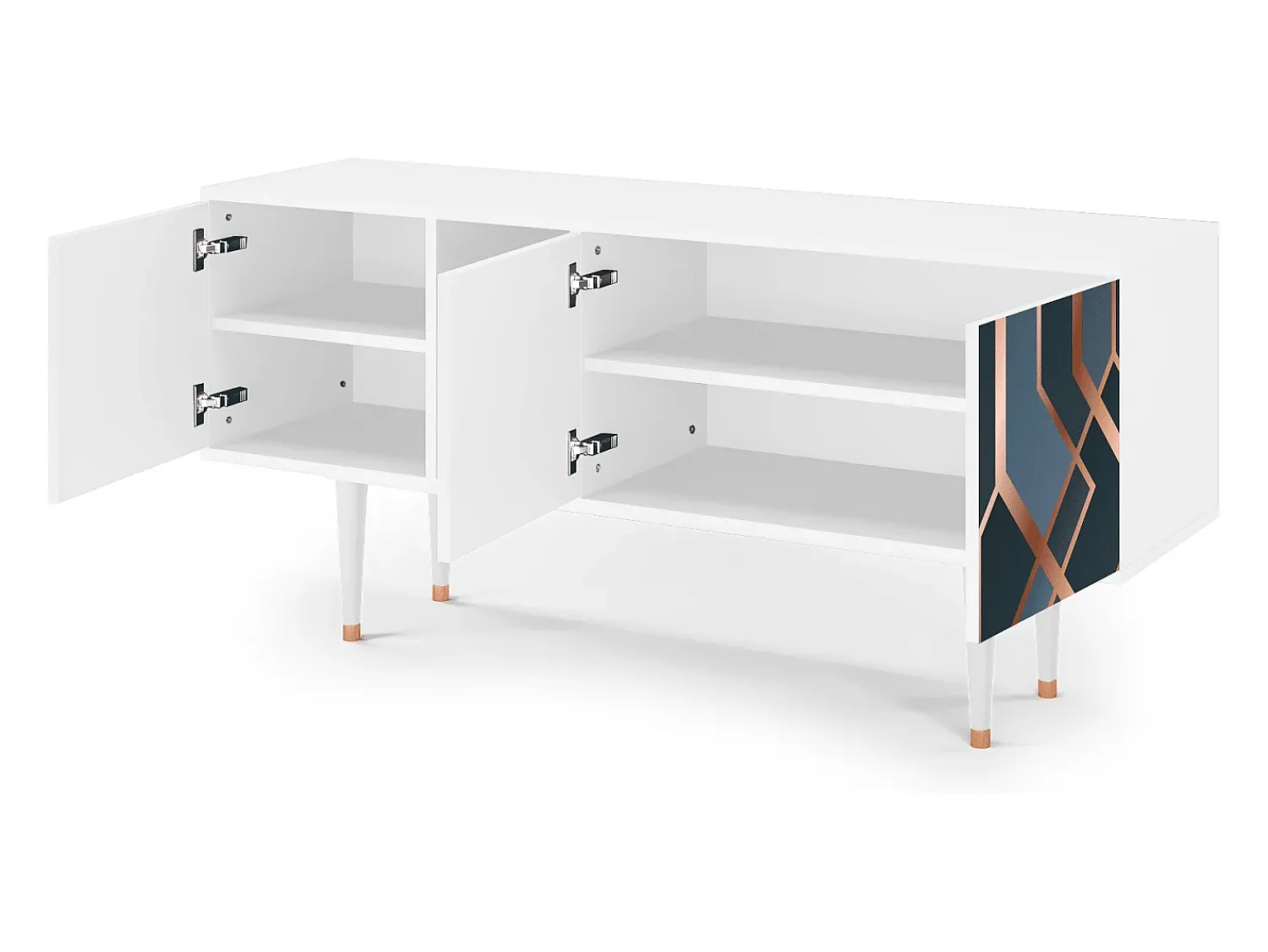 Best Mueble de TV - 150х69х41 cm - T5 - Ashy 1920', Branco Bege