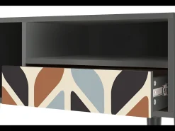 Mueble de TV - 115х59х48 cm - T3 - Beige Laure, Antracite^ Móvel De Tv