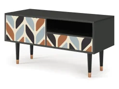 Mueble de TV - 115х59х48 cm - T3 - Beige Laure, Antracite^ Móvel De Tv