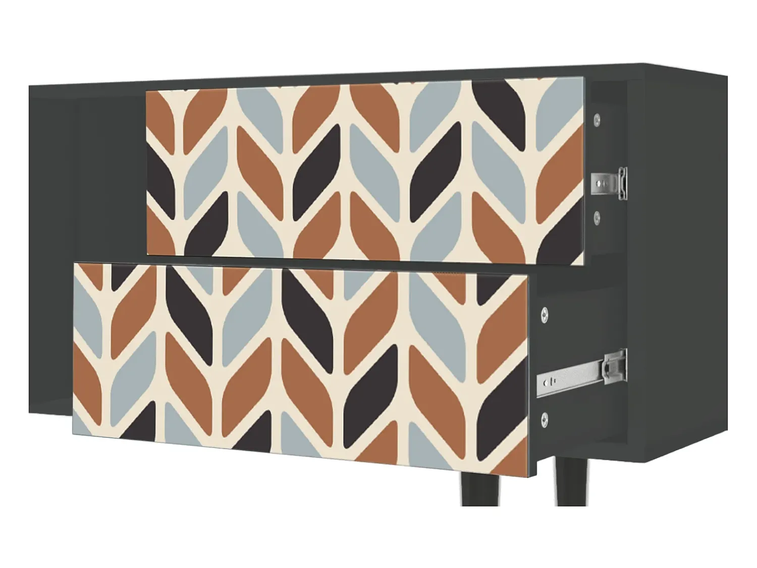 Móvel De Tv* Mueble de TV - 170х69х48 cm - T1 - Beige Laure, Antracite Cinza antracite