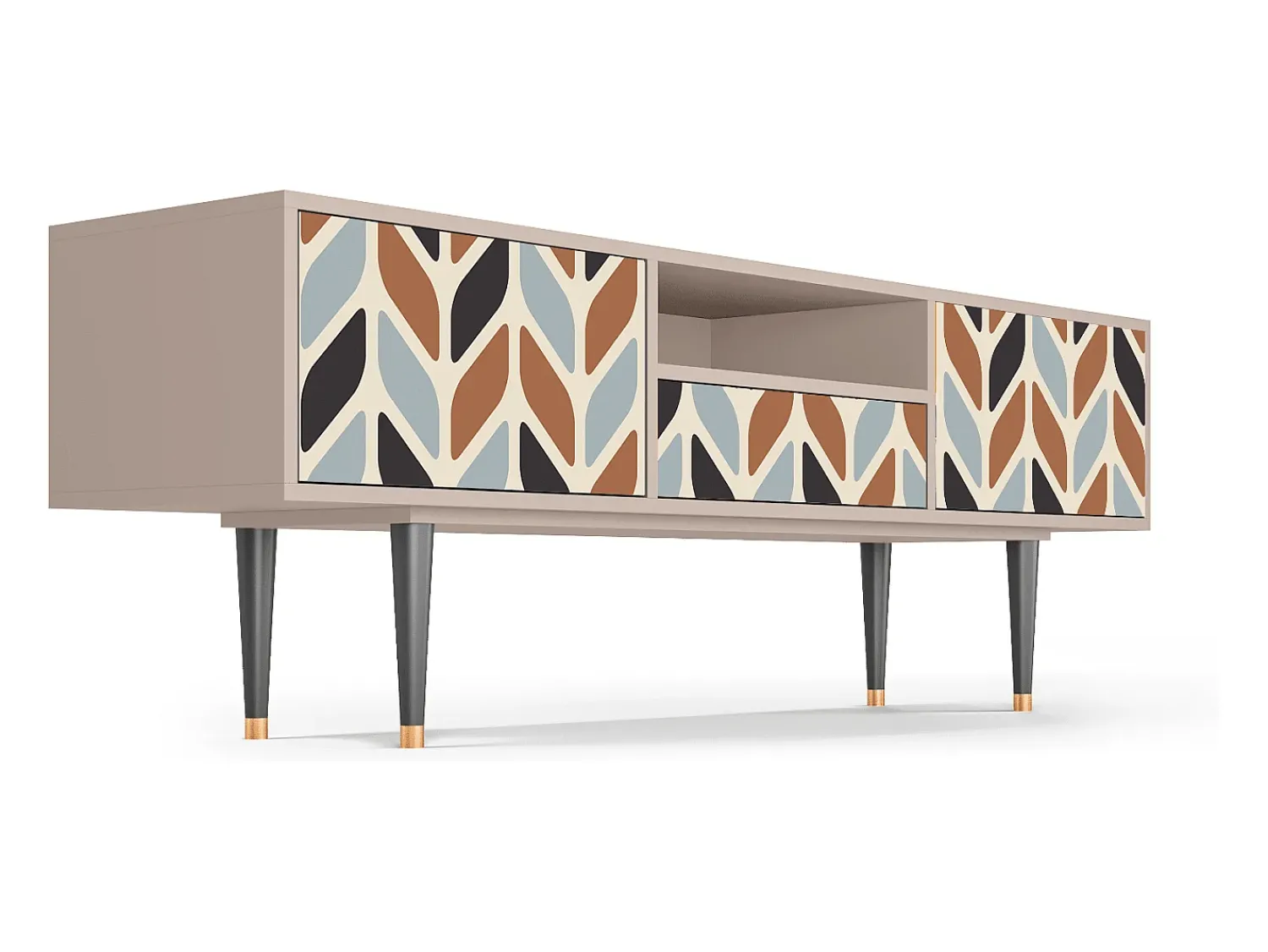 Móvel De Tv| Mueble de TV - 170х59х41 cm - T6 - Beige Laure, Latte Bege