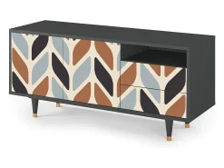 Móvel De Tv* Mueble de TV - 125х56х41 cm - T7 - Beige Laure, Antracite Cinza antracite