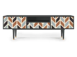 New Mueble de TV - 170х59х41 cm - T6 - Beige Laure, Antracite Cinza antracite