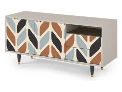 Móvel De Tv| Mueble de TV - 125х56х41 cm - T7 - Beige Laure, Areia Bege