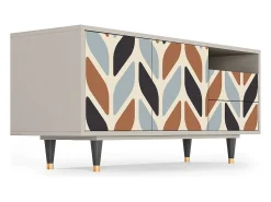 Móvel De Tv| Mueble de TV - 125х56х41 cm - T7 - Beige Laure, Areia Bege