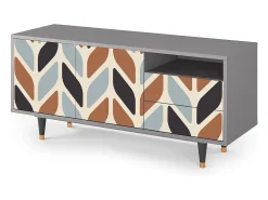 Mueble de TV - 125х56х41 cm - T7 - Beige Laure, Cinza^ Móvel De Tv