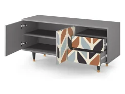 Mueble de TV - 125х56х41 cm - T7 - Beige Laure, Cinza^ Móvel De Tv