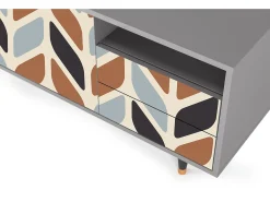 Mueble de TV - 125х56х41 cm - T7 - Beige Laure, Cinza^ Móvel De Tv