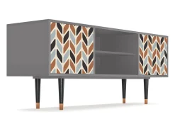 Móvel De Tv* Mueble de TV - 170х69х48 cm - T2 - Beige Laure, Cinza Cinzento