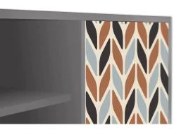Móvel De Tv* Mueble de TV - 170х69х48 cm - T2 - Beige Laure, Cinza Cinzento