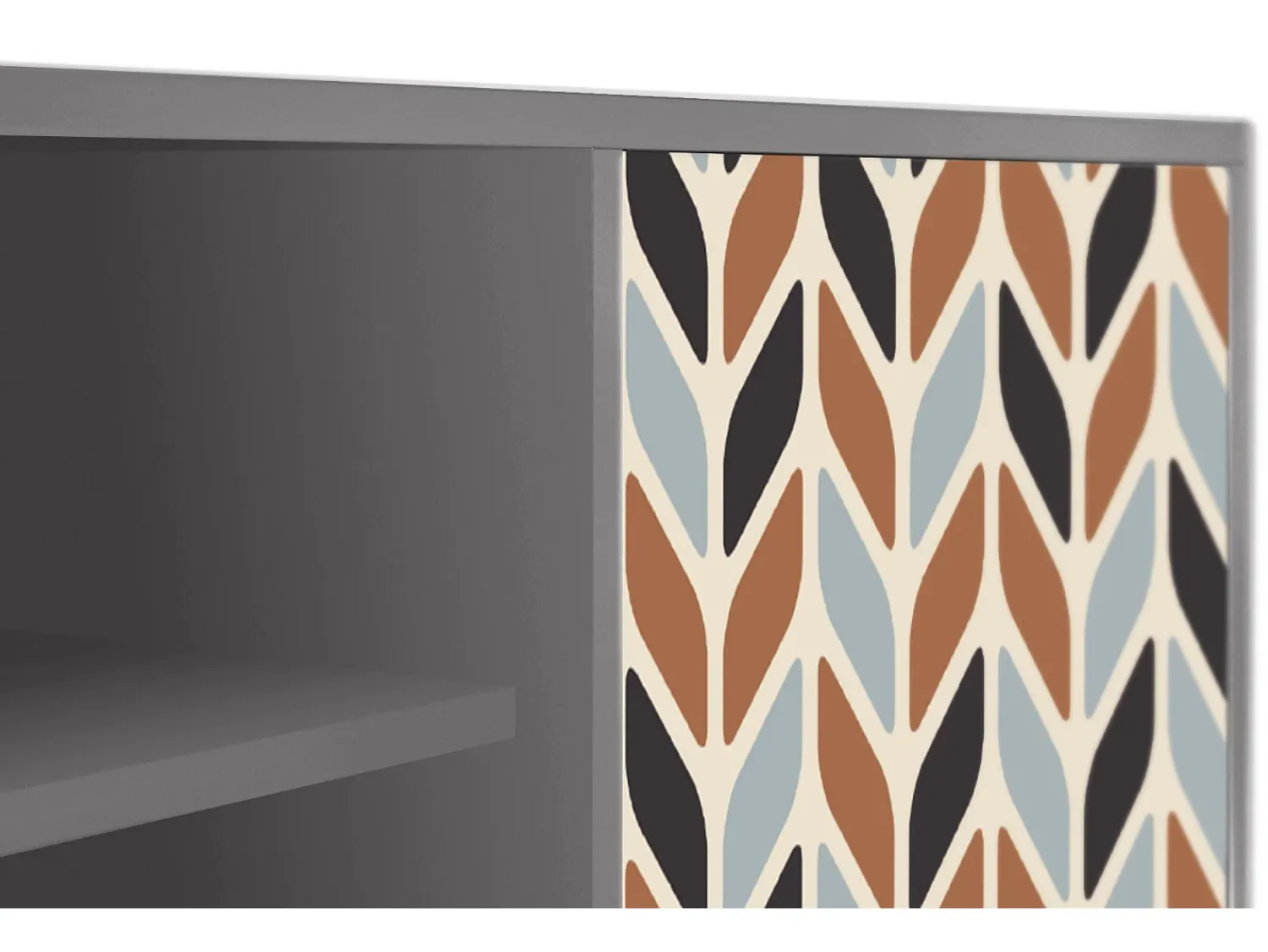 Móvel De Tv* Mueble de TV - 170х69х48 cm - T2 - Beige Laure, Cinza Cinzento