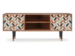 Discount Mueble de TV - 170х69х48 cm - T2 - Beige Laure, Nogueira Castanho