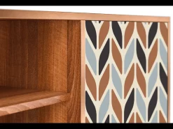 Discount Mueble de TV - 170х69х48 cm - T2 - Beige Laure, Nogueira Castanho