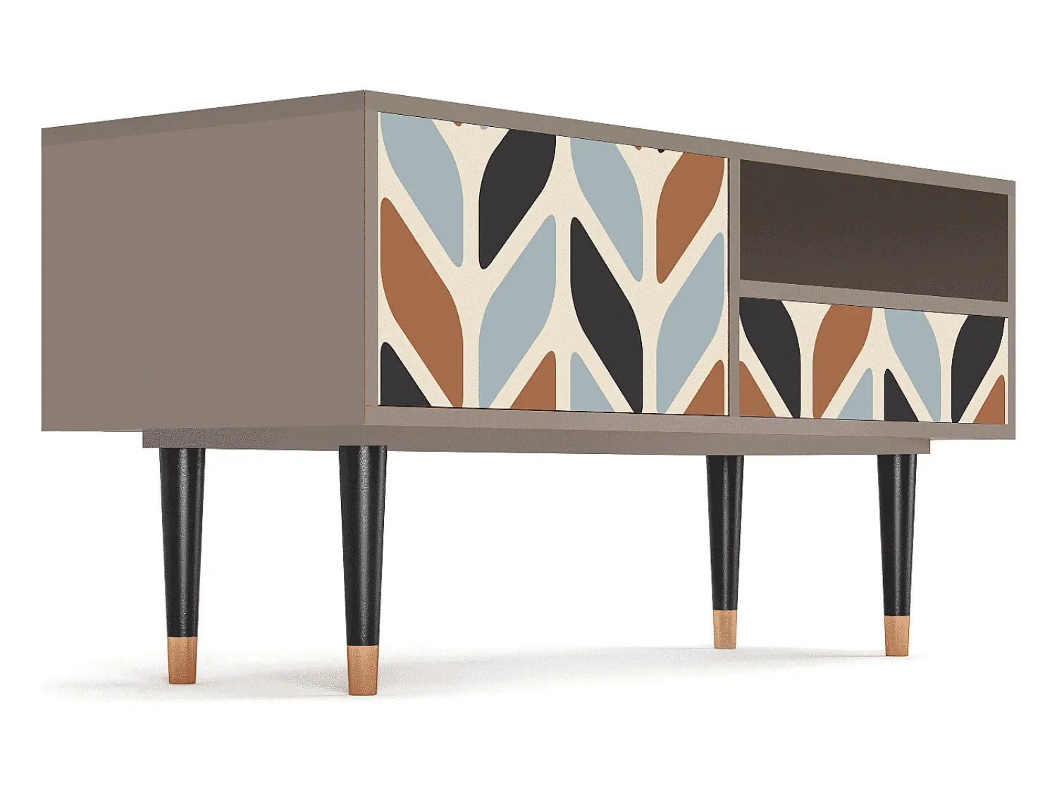Móvel De Tv* Mueble de TV - 115х59х48 cm - T3 - Beige Laure, Latte Bege