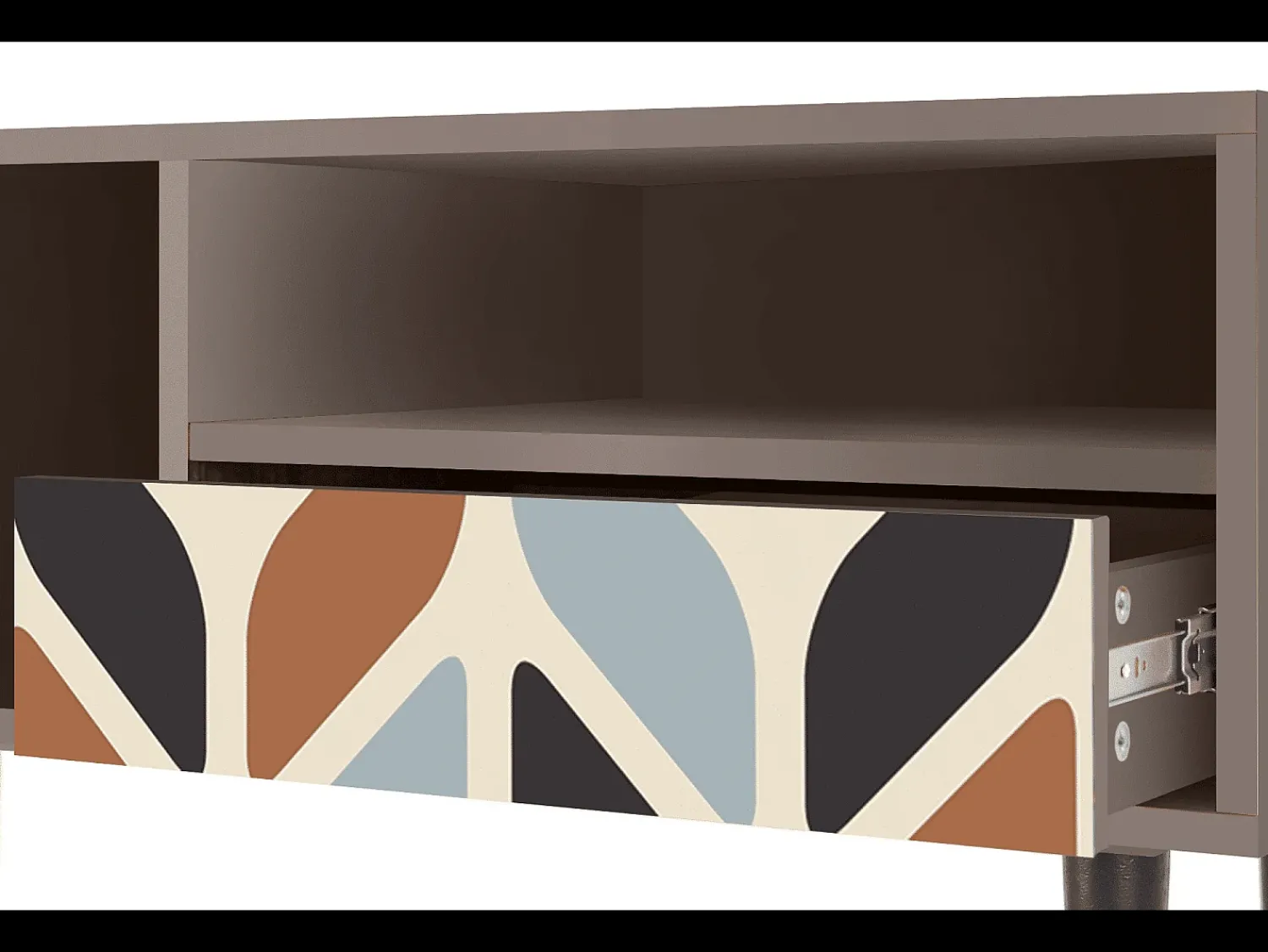 Móvel De Tv* Mueble de TV - 115х59х48 cm - T3 - Beige Laure, Latte Bege