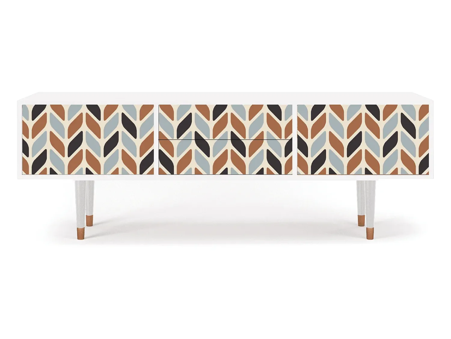 Hot Mueble de TV - 170х59х48 cm - T4 - Beige Laure, Branco Bege