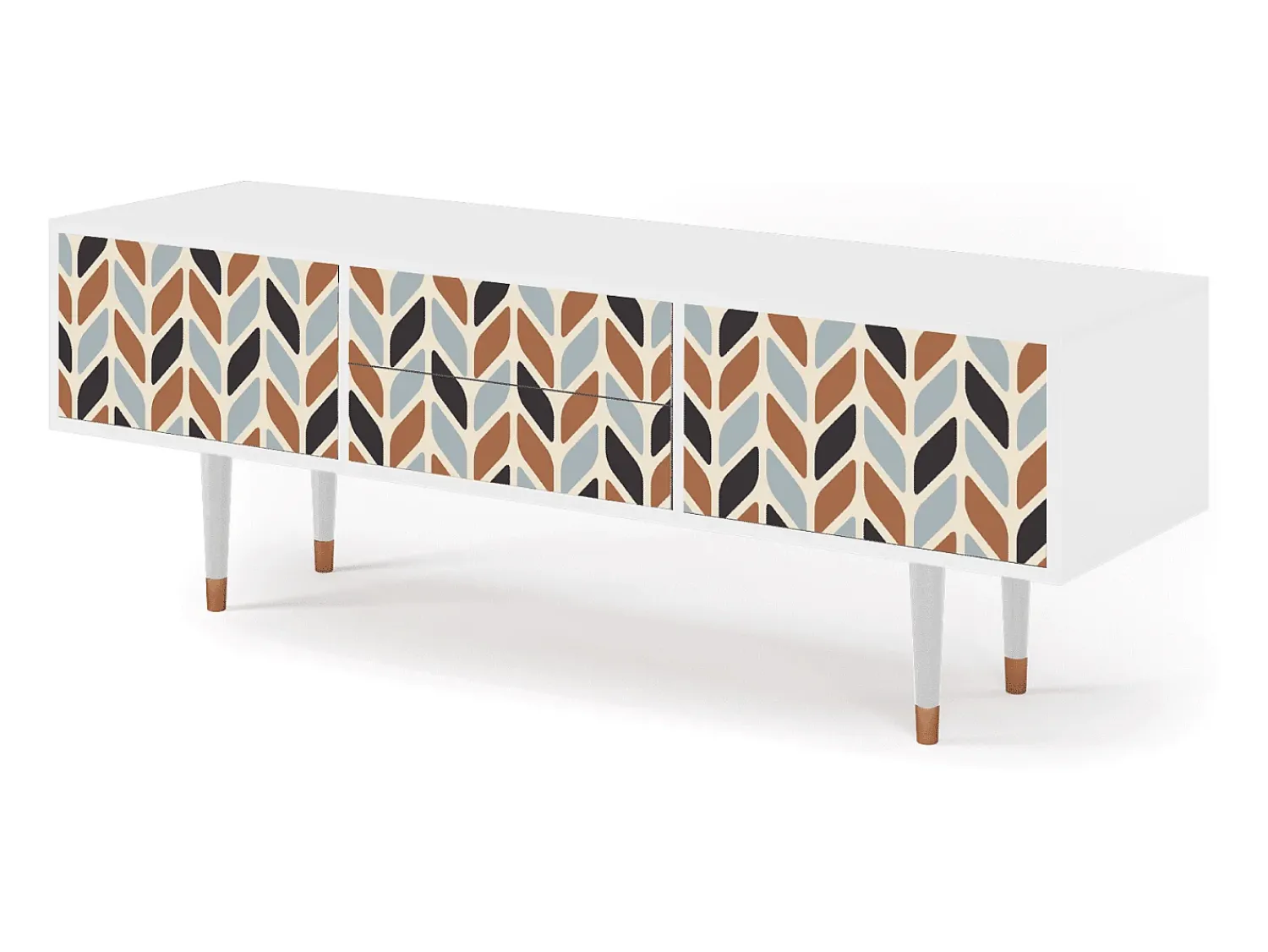 Hot Mueble de TV - 170х59х48 cm - T4 - Beige Laure, Branco Bege