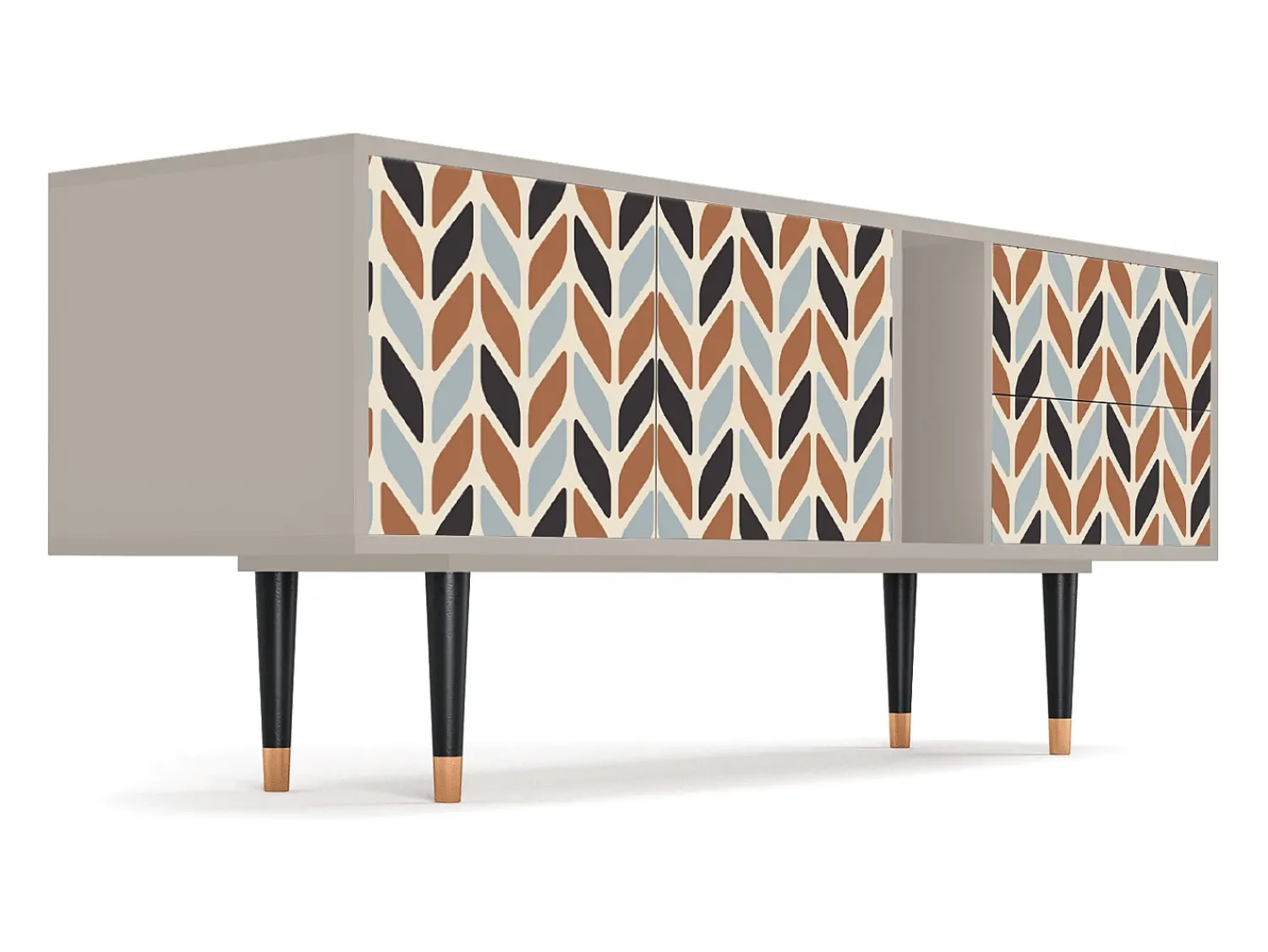 Móvel De Tv| Mueble de TV - 170х69х48 cm - T1 - Beige Laure, Areia Bege