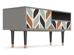 Mueble de TV - 115х59х48 cm - T3 - Beige Laure, Cinza^ Móvel De Tv