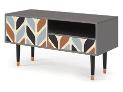 Mueble de TV - 115х59х48 cm - T3 - Beige Laure, Cinza^ Móvel De Tv
