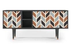 Sale Mueble de TV - 150х69х41 cm - T5 - Beige Laure, Antracite Cinza antracite