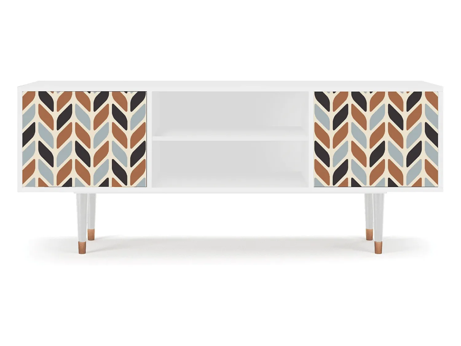 Móvel De Tv* Mueble de TV - 170х69х48 cm - T2 - Beige Laure, Branco Bege