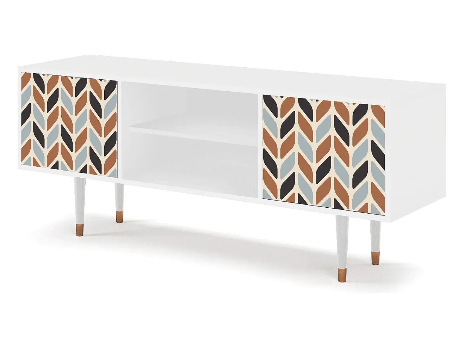 Móvel De Tv* Mueble de TV - 170х69х48 cm - T2 - Beige Laure, Branco Bege