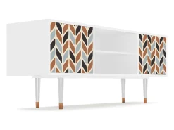 Móvel De Tv* Mueble de TV - 170х69х48 cm - T2 - Beige Laure, Branco Bege