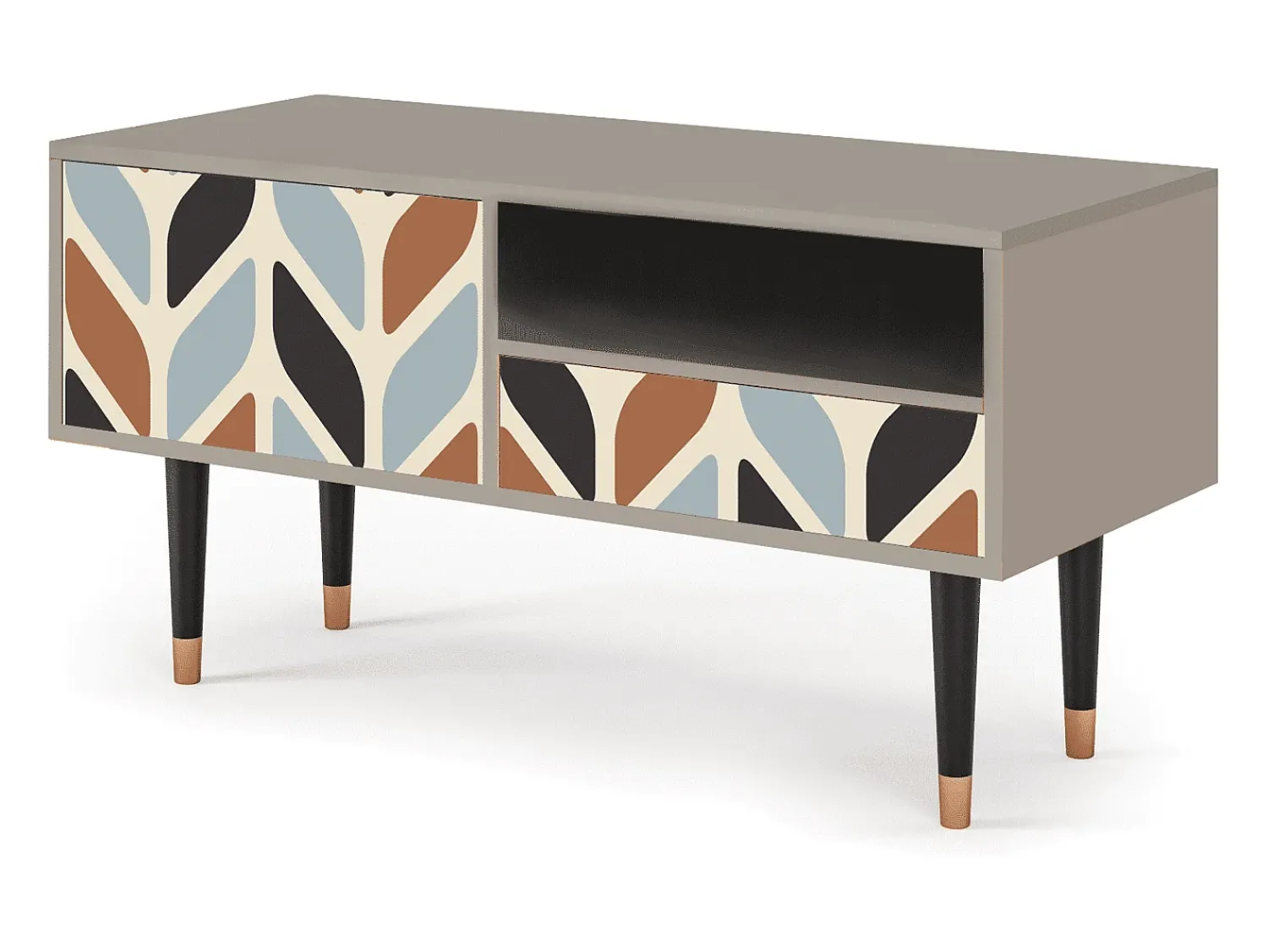 Móvel De Tv| Mueble de TV - 115х59х48 cm - T3 - Beige Laure, Areia Bege