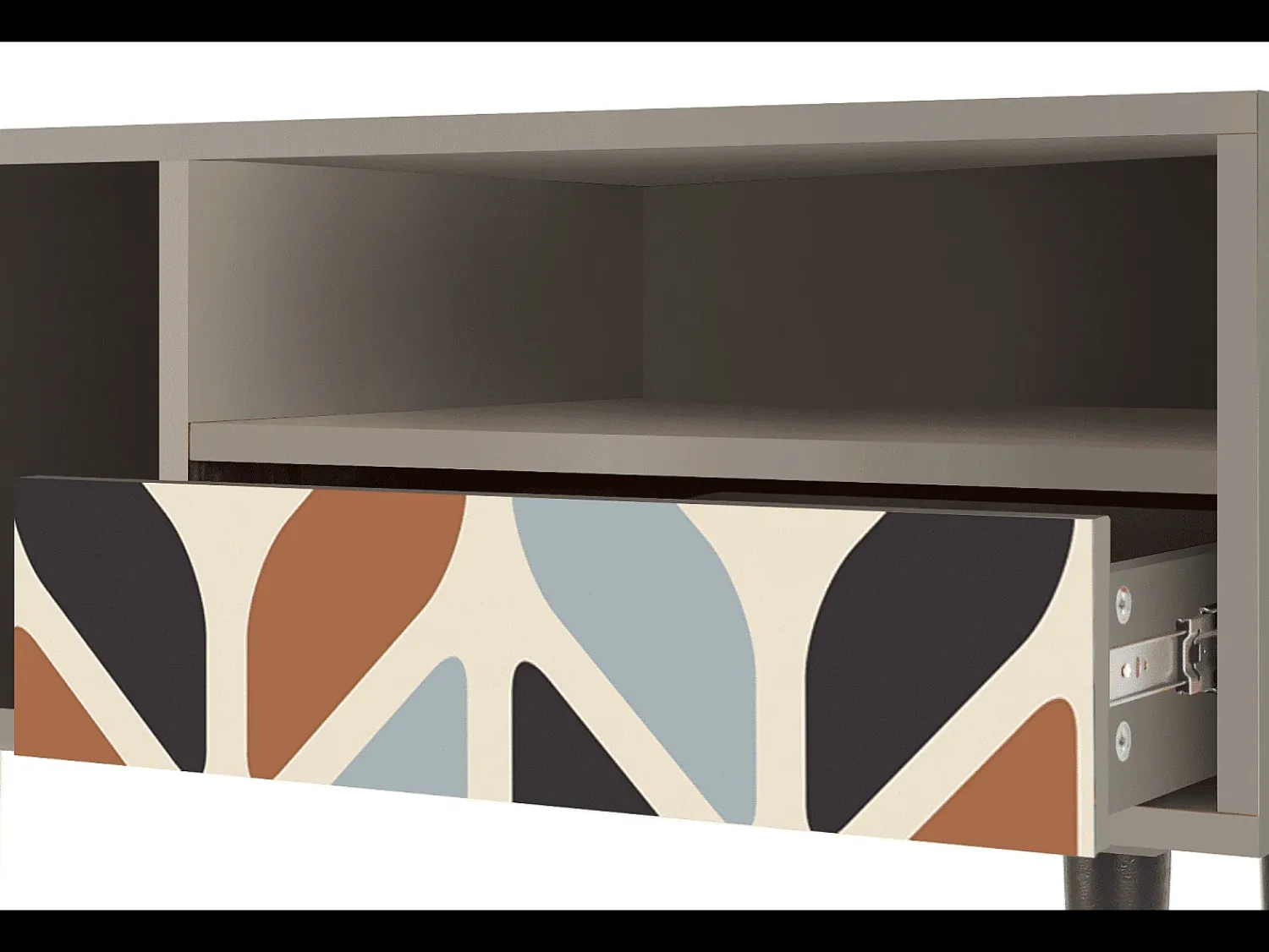 Móvel De Tv| Mueble de TV - 115х59х48 cm - T3 - Beige Laure, Areia Bege