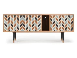 Móvel De Tv* Mueble de TV - 170х69х48 cm - T1 - Beige Laure, Nogueira Castanho