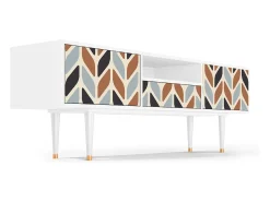Móvel De Tv* Mueble de TV - 170х59х41 cm - T6 - Beige Laure, Branco Bege