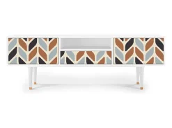 Móvel De Tv* Mueble de TV - 170х59х41 cm - T6 - Beige Laure, Branco Bege