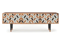 Móvel De Tv* Mueble de TV - 170х59х48 cm - T4 - Beige Laure, Nogueira Castanho
