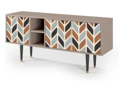 Móvel De Tv* Mueble de TV - 150х69х41 cm - T5 - Beige Laure, Latte Bege