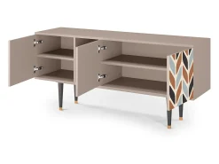 Móvel De Tv* Mueble de TV - 150х69х41 cm - T5 - Beige Laure, Latte Bege