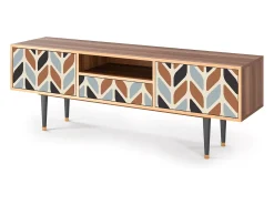 Móvel De Tv| Mueble de TV - 170х59х41 cm - T6 - Beige Laure, Nogueira Castanho