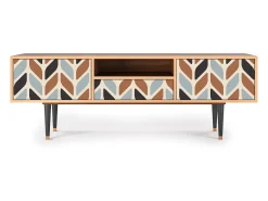 Móvel De Tv| Mueble de TV - 170х59х41 cm - T6 - Beige Laure, Nogueira Castanho