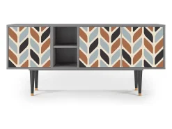 Móvel De Tv| Mueble de TV - 150х69х41 cm - T5 - Beige Laure, Cinza Cinzento