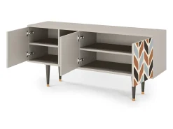 Móvel De Tv| Mueble de TV - 150х69х41 cm - T5 - Beige Laure, Areia Bege
