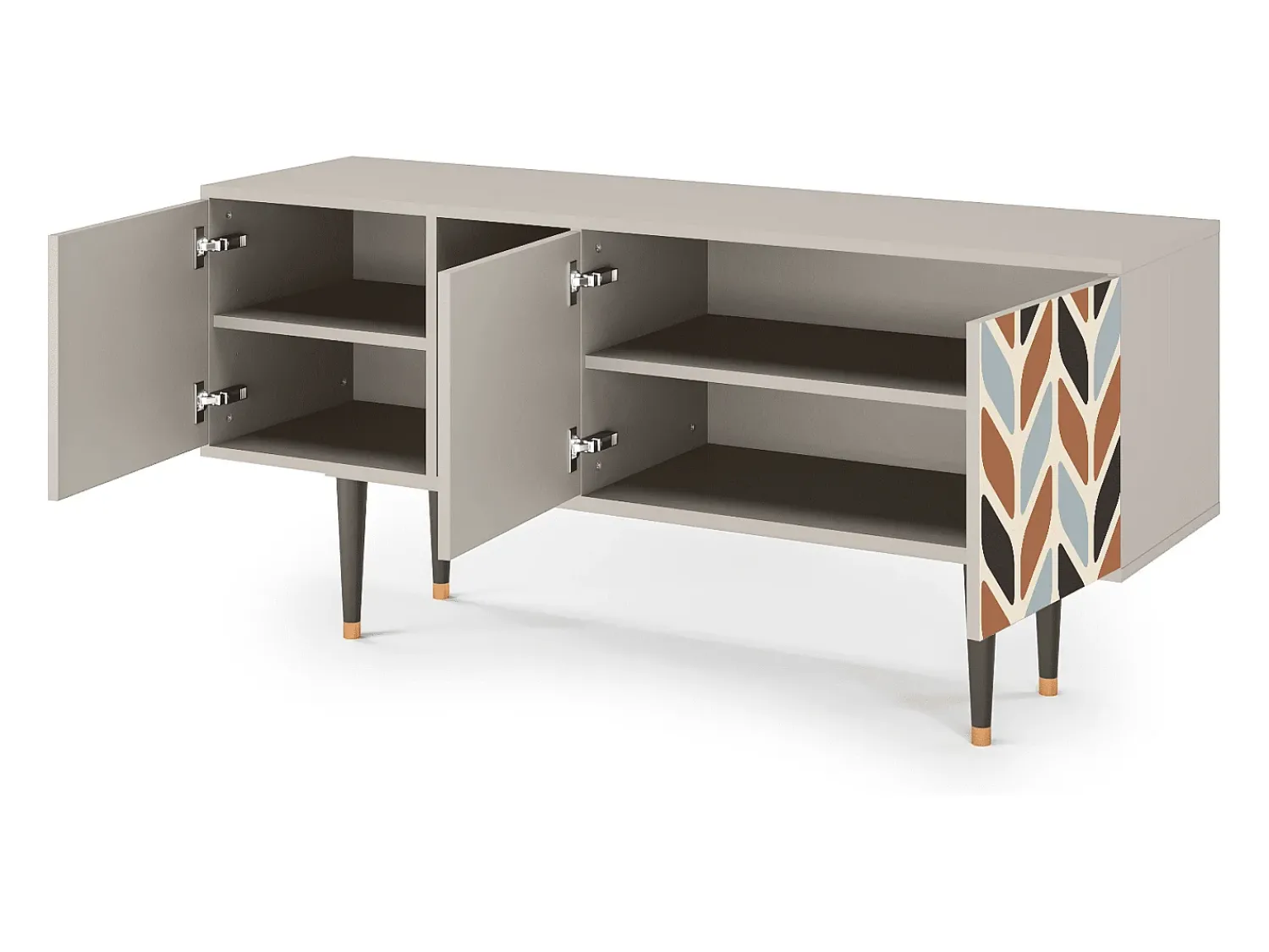 Móvel De Tv| Mueble de TV - 150х69х41 cm - T5 - Beige Laure, Areia Bege
