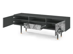 Móvel De Tv| Mueble de TV - 170х59х41 cm - T6 - Big Fish Eat Little, Antracite Cinza antracite