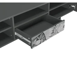 Móvel De Tv| Mueble de TV - 170х59х41 cm - T6 - Big Fish Eat Little, Antracite Cinza antracite