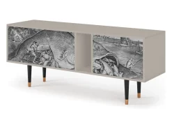 Móvel De Tv| Mueble de TV - 170х69х48 cm - T1 - Big Fish Eat Little, Areia Bege