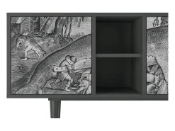 Móvel De Tv| Mueble de TV - 150х69х41 cm - T5 - Big Fish Eat Little, Antracite Cinza antracite