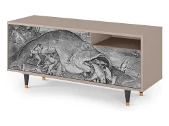 Móvel De Tv* Mueble de TV - 125х56х41 cm - T7 - Big Fish Eat Little, Latte Bege