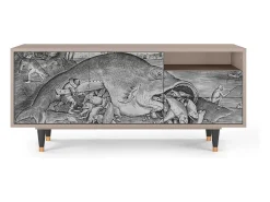 Móvel De Tv* Mueble de TV - 125х56х41 cm - T7 - Big Fish Eat Little, Latte Bege