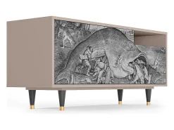Móvel De Tv* Mueble de TV - 125х56х41 cm - T7 - Big Fish Eat Little, Latte Bege