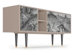 New Mueble de TV - 150х69х41 cm - T5 - Big Fish Eat Little, Latte Bege