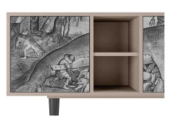New Mueble de TV - 150х69х41 cm - T5 - Big Fish Eat Little, Latte Bege